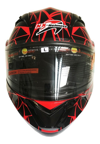 Casco Abatible Gráfico Red Roja Estilo Italiano Certificado Color Rojo Tamaño del casco M (57-58 cm)