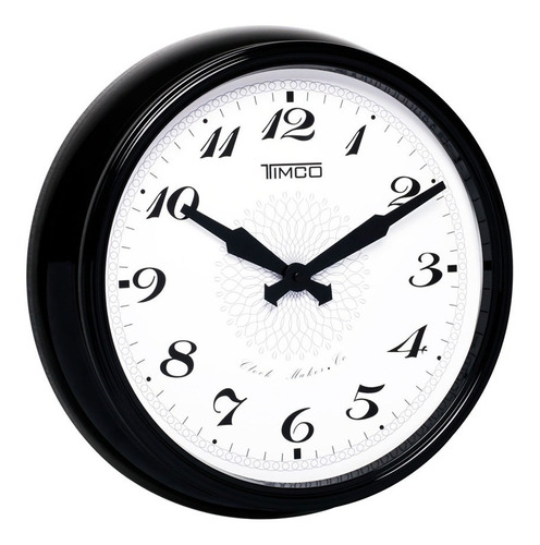 Reloj De Pared Marco De Aluminio 38 Cm Hyw118n Color de la estructura Negro