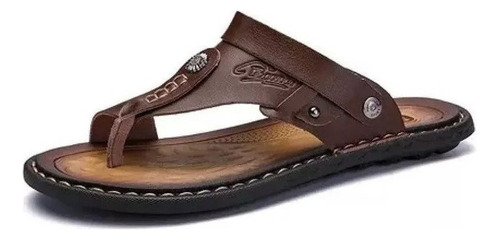 Chanclas De Cuero Genuino Para Hombre Playa Ocio