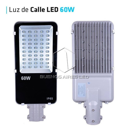 Luminaria Led Calle 60w Luz Blanco Frio Alumbrado Publico