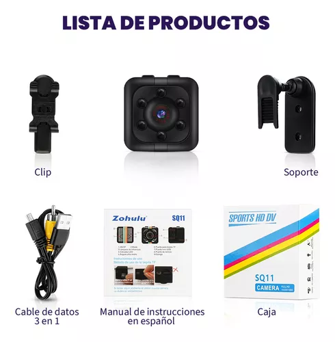 Cámara oculta 1080P Mini cámara sin WiFi cámara de seguridad portátil con  clip Cámara pequeña para uso en interiores y exteriores, reuniones de