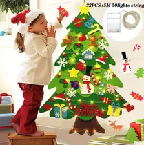 Comprar Árvore De Natal De Feltro Com Enfeites De Natal De Presente