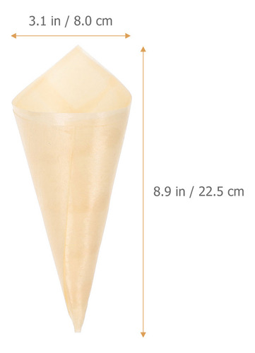 Cones Para Servir Aperitivos, Suporte De Bobina De Madeira,