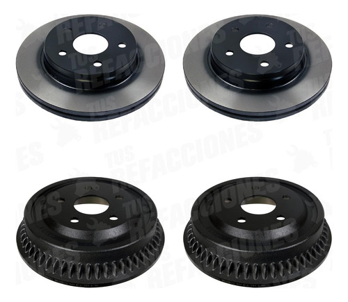 4 Discos Para Dodge Ram 1500 Van 2001 2002 5.2 Trw