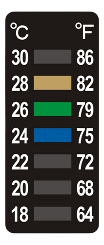 Peque De 10 Piezas En Tiras De Termómetro Indicador De