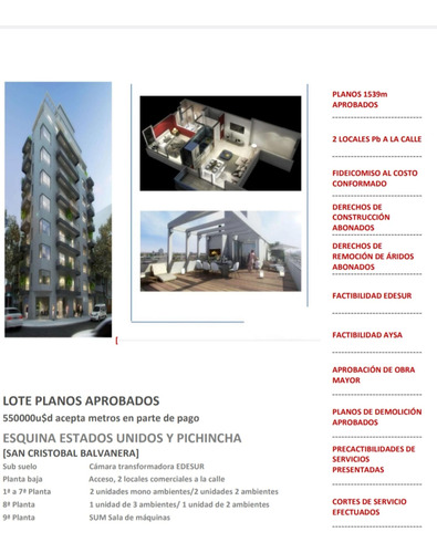 Lote Venta Planos Aprobados Capital Caba 