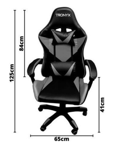Imagem 4 de 4 de Cadeira Gamer Super Confortável (cinza)