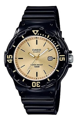 Reloj Casio Lrw-200h-2e Para Dama Negro/azul Tmaño Pequeño