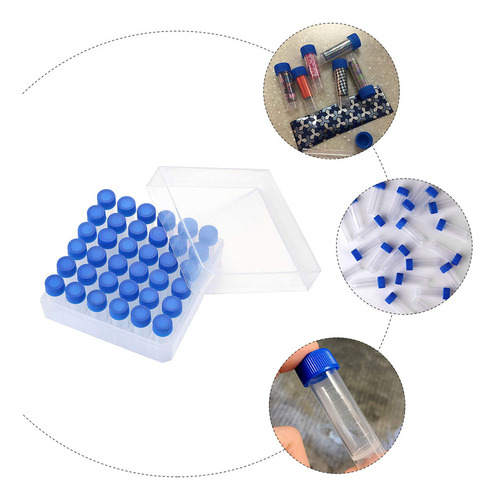 Frascos De Plástico De 5 Ml Con Tapa Roscada Y Caja