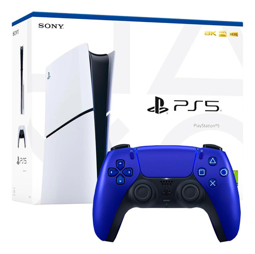 Consola Ps5 Playstation 5 Slim Disco Y Mando Azul Cobalto