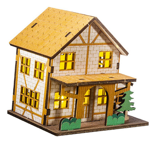 Modelo De Enfeite De Cabana De B 9,8 Cm X 7,5 Cm X 9,3 Cm