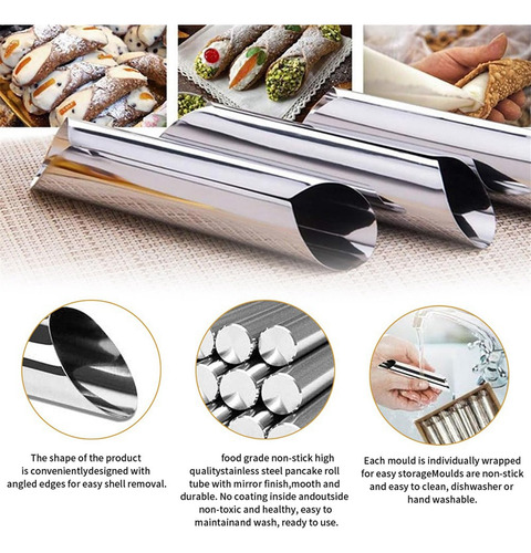 Cannoli Baking Mould Set, Cream Horn Mould Set Cone Baking M