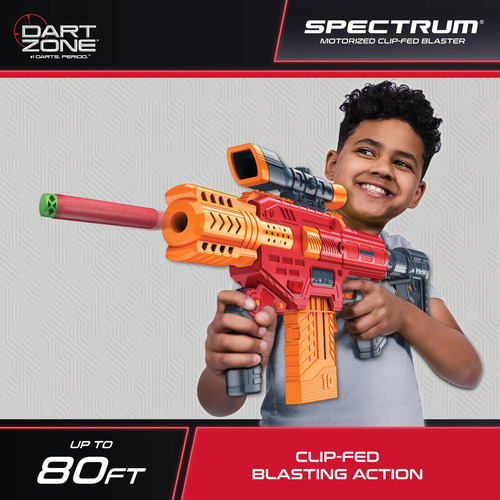 Dart Blaster Dart Zone Spectrum Motorizado Con Clip Y Dardos