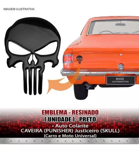 Emblema Adesivo Caveira Punisher Justiceiro - Connect Parts