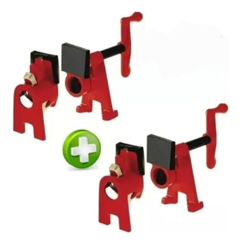 Kit X2 Prensa Sargento Caño Tubo De 3/4 Pipe Clamp + Ahora