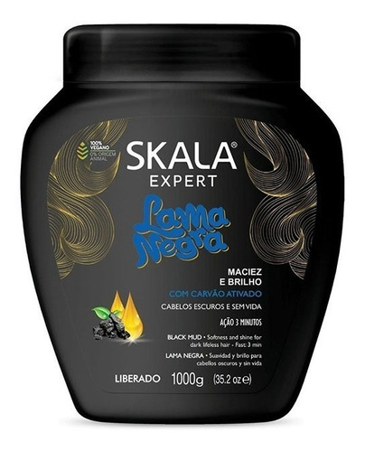 Skala Lama Negra Baño De Crema X 1000 Gr Suavidad Brillo