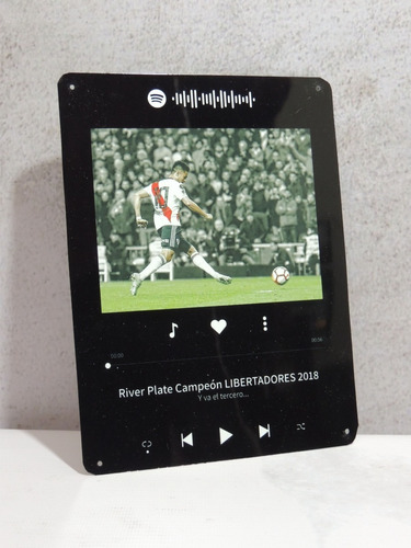 Chapa Spotify Con Foto Musica Codigo Personalizado 15x20 Cm