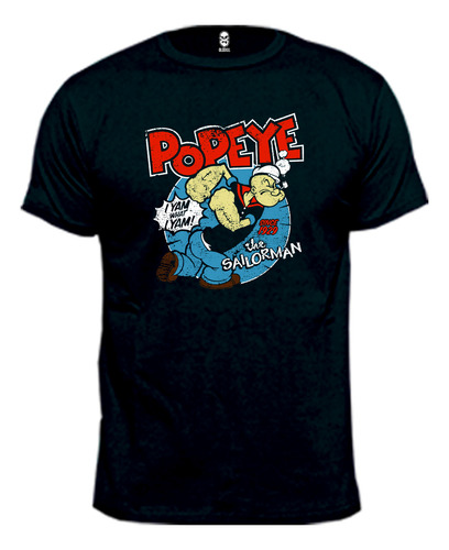 Remera Popeye Sailor Caricatura Retro 100% Algodón Premium