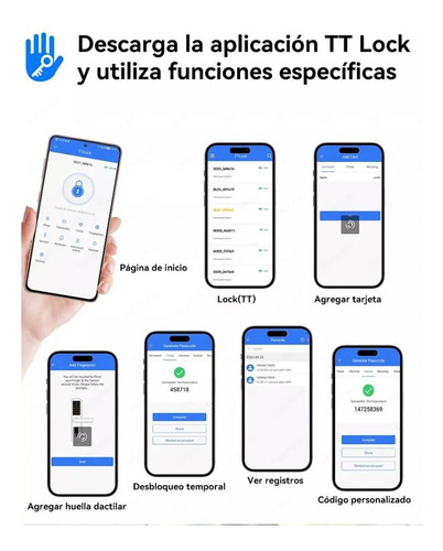 Cerradura Digital Inteligente Tuya App Wifi Versión Español