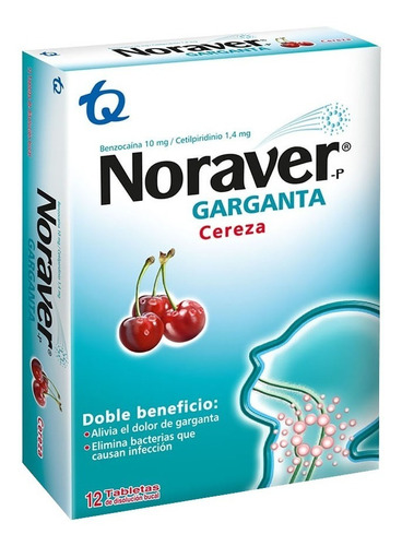 Noraver® Garganta Cereza 12 Tab