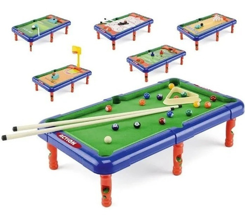 Mesa Multijuegos Infantil 6 Tableros Incluidos Juegos Destre