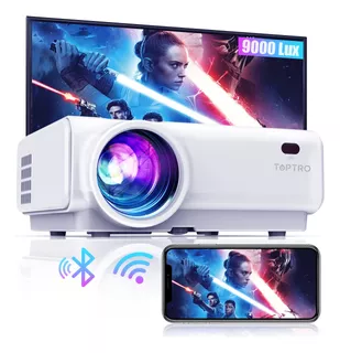 Toptro Proyector Bluetooth Wifi De 9000 Lmenes, Compatible C