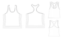 Comprar Molderia Digital Imprimible Musculosa Dama Running 2x1