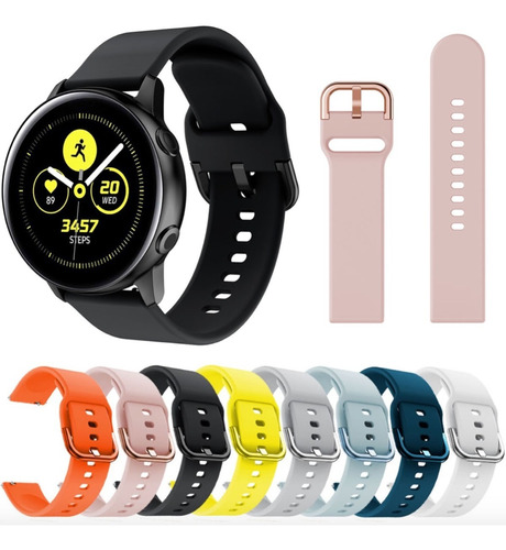 Pulseira De Silicone Para Samsung Galaxy Watch Active Cores