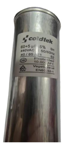 Capacitor Minisplit Doble 60+5 Mf 370v Y 440v Aluminio