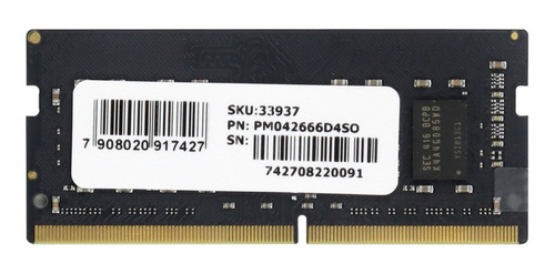 Memória Ram Para Notebook 4gb Ddr4 2666mhz Sodimm Pcyes