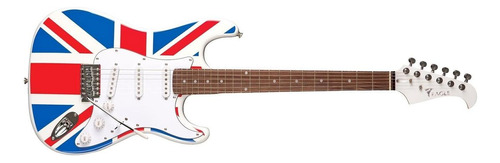 Guitarra elétrica Eagle STS 001 de  tília uk flag brilhante com diapasão de jacarandá