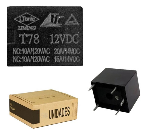 100pcs Rele 20a Q78f Mini 5 Pinos Eletrica Eletronica