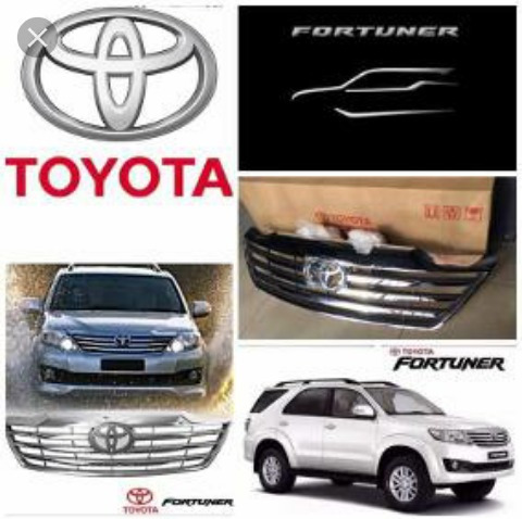 Parrilla Frontal Cromada Para Toyota Fortuner 2012 A 2017