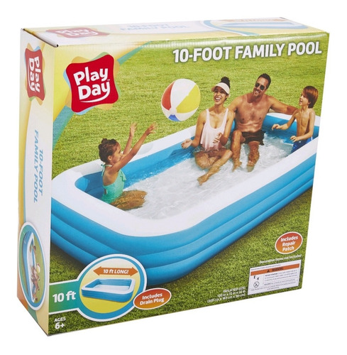 Piscina Inflable Familiar Rectangular 3x1.8x0.56m