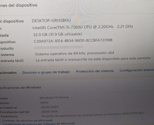 Mini Pc Intel Nuc I5-7260u 32gb Ram Nve 2tb Win 11 (Usado)