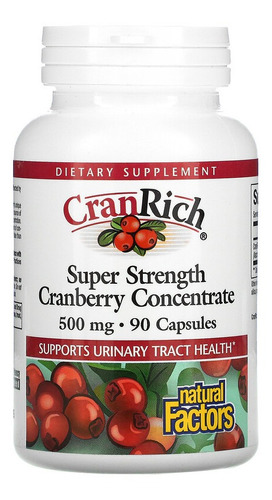 Cranberry Concentrado - Extra Forte -90cap- Natural Factors Sabor Sem sabor