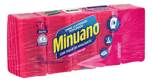 Sabão Minuano Glicerinado Amaciante 900g - Pacote