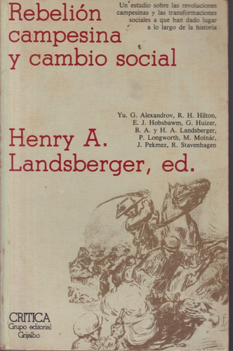 Rebelion Camesina Y Cambio  Sociañ Henry Landsberg