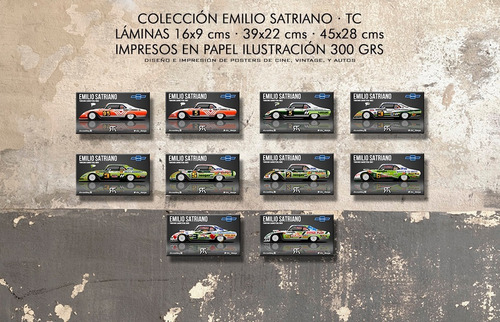 Mini Láminas Emilio Satriano Chevy Tc Autos 16x9 Cms