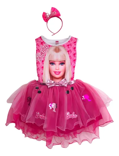 Disfraz Barbie Vaquerita Rosa Para Niña