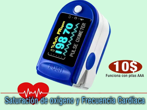 Oxímetro Con Garantía Detecta Oxígeno Y Pulsaciones Cardiaca