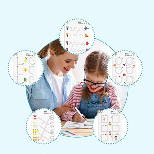 Cuaderno Para Niños Pequeños Con Bolígrafo Borrable Y Goma D
