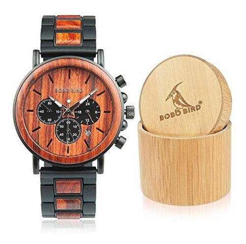 Bobo Bird Reloj De Pulsera Casual Para Hombre De Madera Y Ac