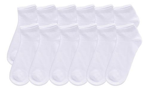 Pack 12 Calcetines Mujer Tobilleras Blancas