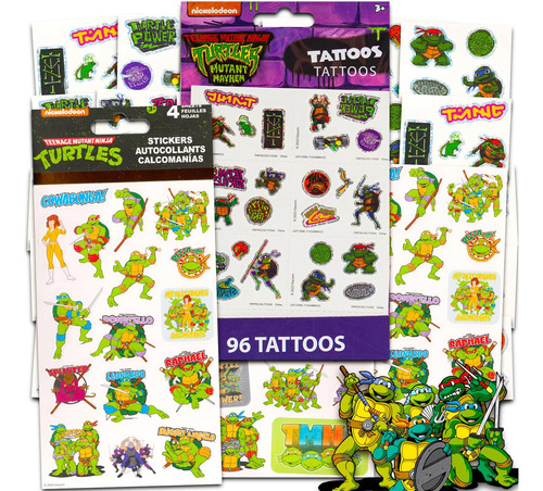 T M N T Teenage Mutant Ninja Turtles Pegatinas Y Tatuajes Su