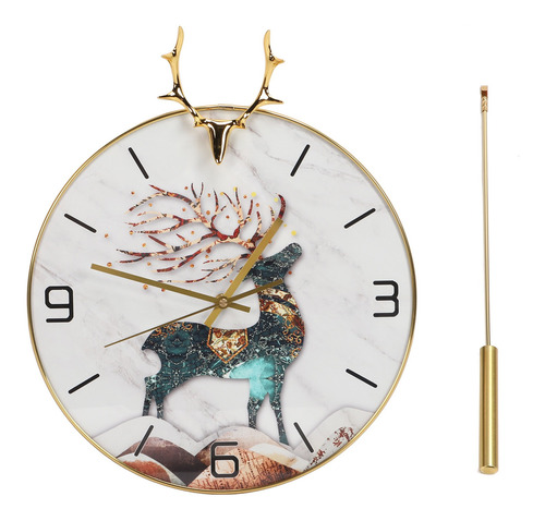 Reloj Colgante De Pared, Elegante Y Hermoso Diseño De Ciervo