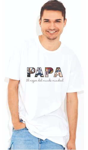 Camiseta Día Del Padre Personalizada Fotos Regalo