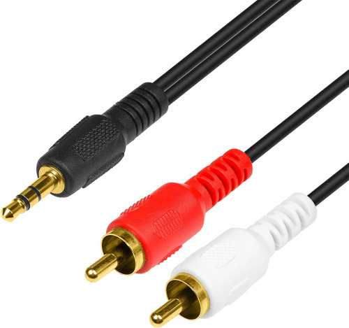 Cable Audio Jack Spica 3.5mm Estéreo A 2 Rca Macho 3 Mts