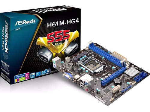 Placa Mae Asrock H61m-hg4 Lga Intel 1155 Ddr3 C/ Hdmi