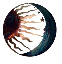 Comprar Elegante Arte De Pared Con Sol Y Luna, Decoración De Metal,